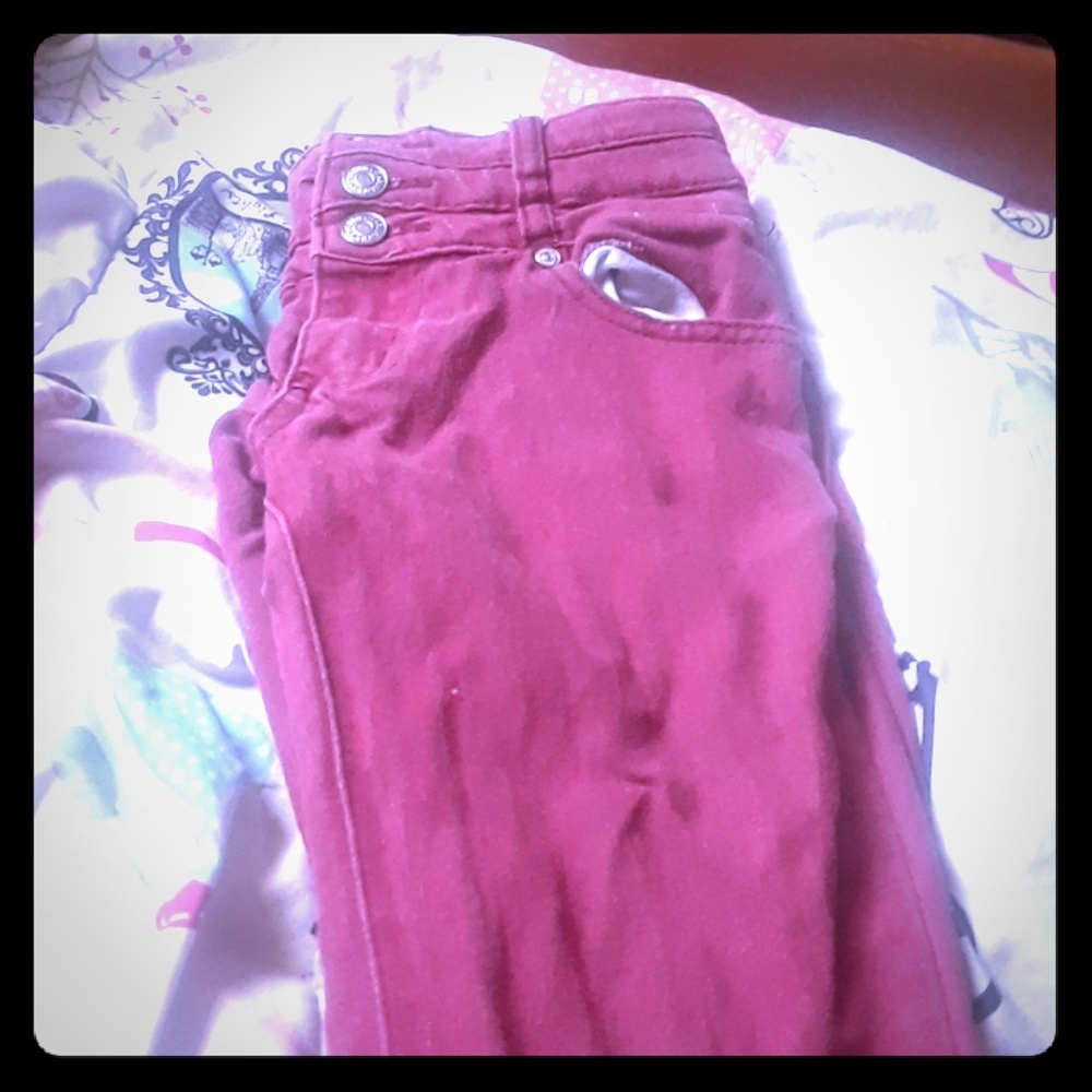 Red jeans